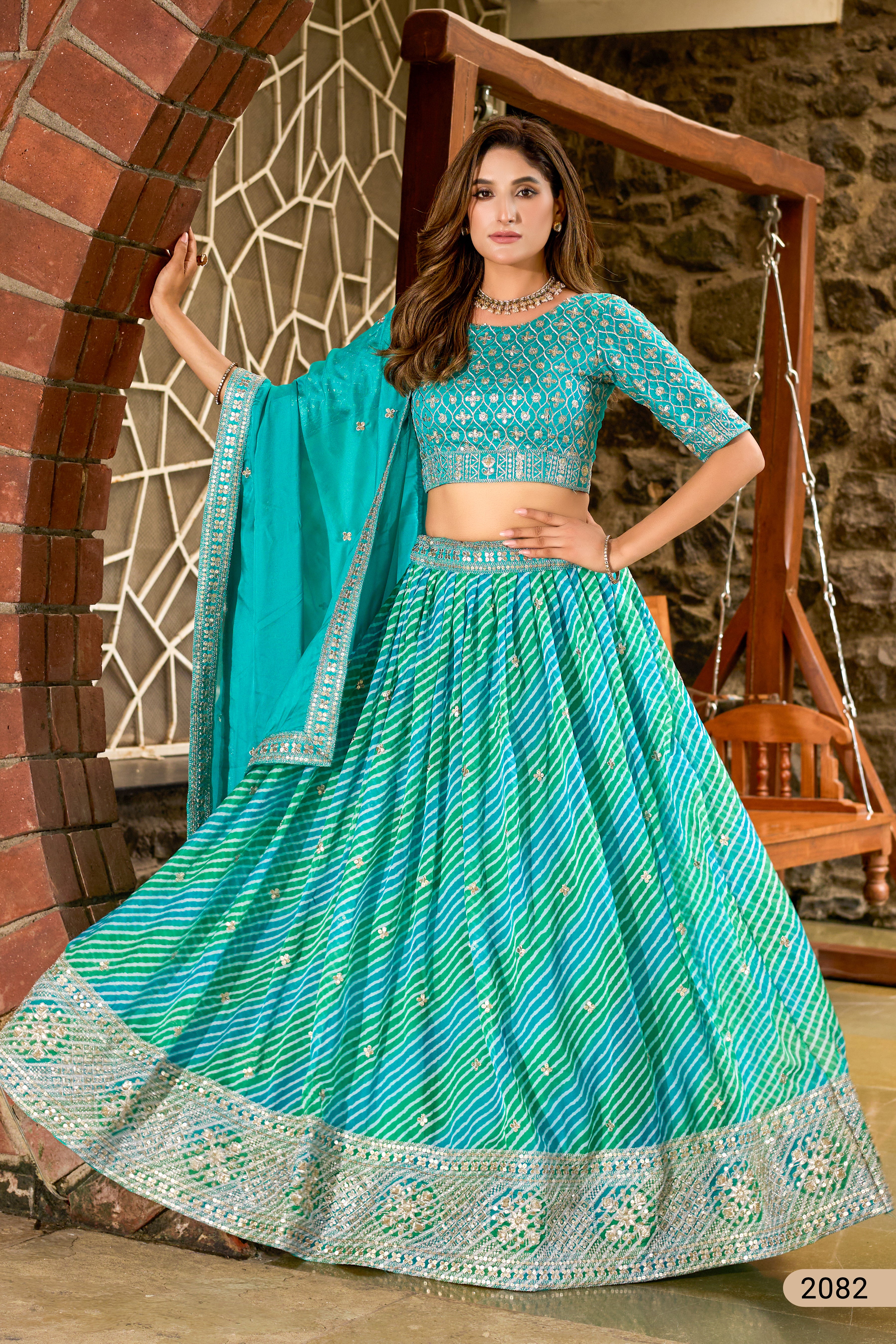 Sky Blue Pure Soft Art Silk Heavy Embroidery Work Bridal Lehenga ##color## Bridal Lehenga with premium fabric and embroidery