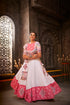 White and pink chaniya choli set

