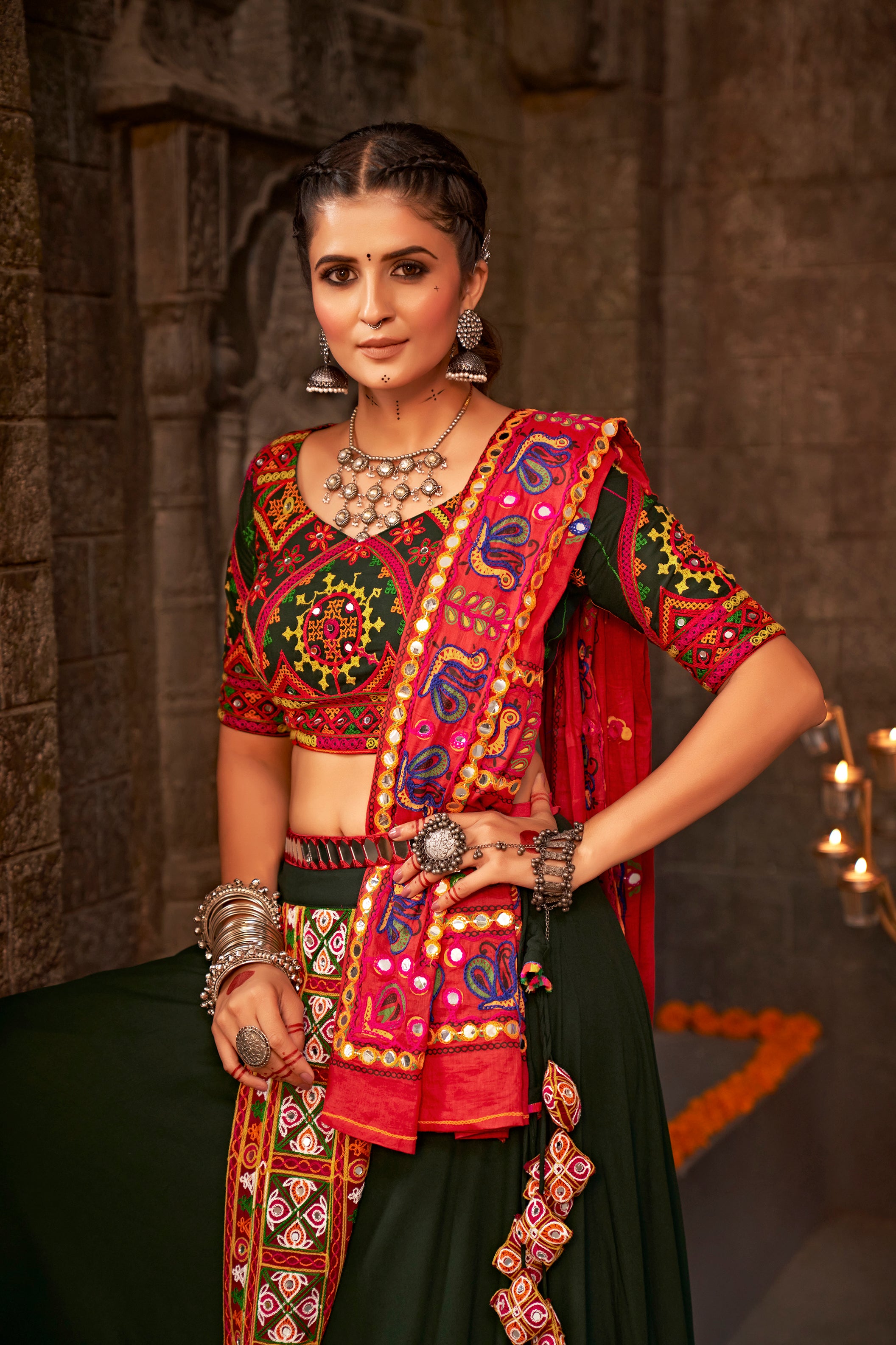 Traditional lehenga choli for Navratri


