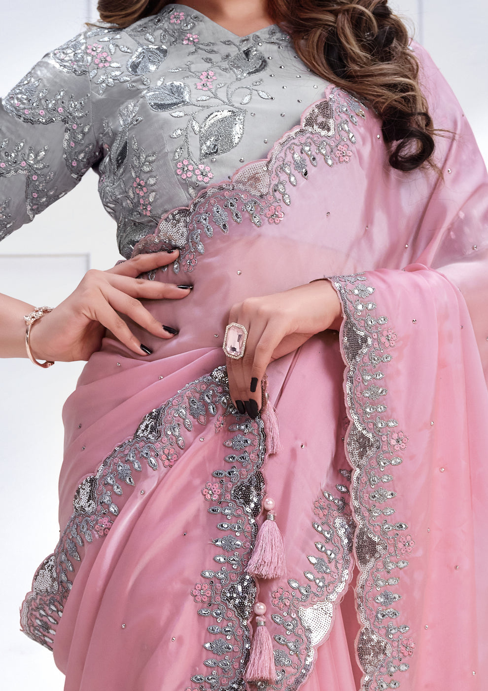 Crepe Satin Saree