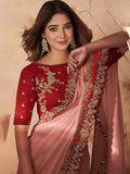 Malai Crepe Satin Silk Saree