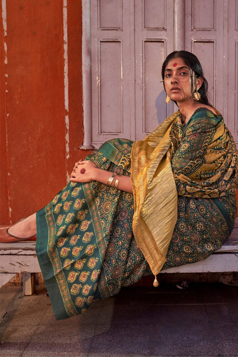 Gajji Lagdi Patta Saree