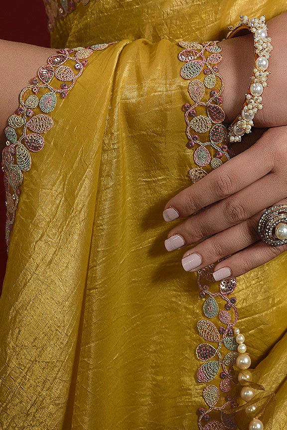 Crape Satin Silk Saree