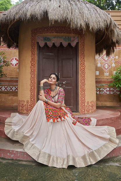 Mirror embroidered blouse for Garba night

