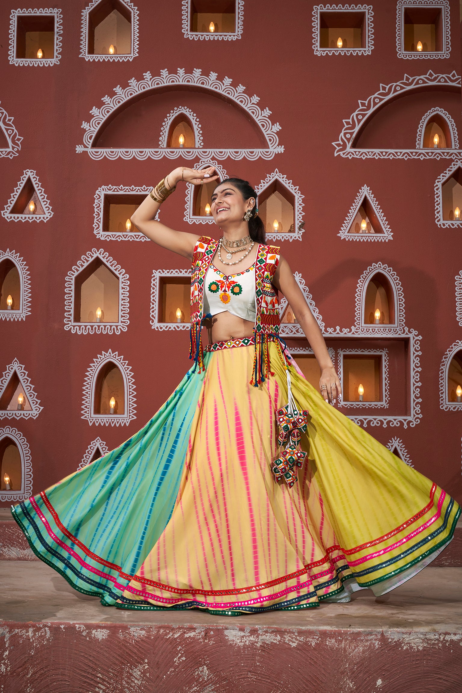 Elegant Chaniya Choli showcasing traditional Indian craftsmanship and vibrant colors for festive occasions.