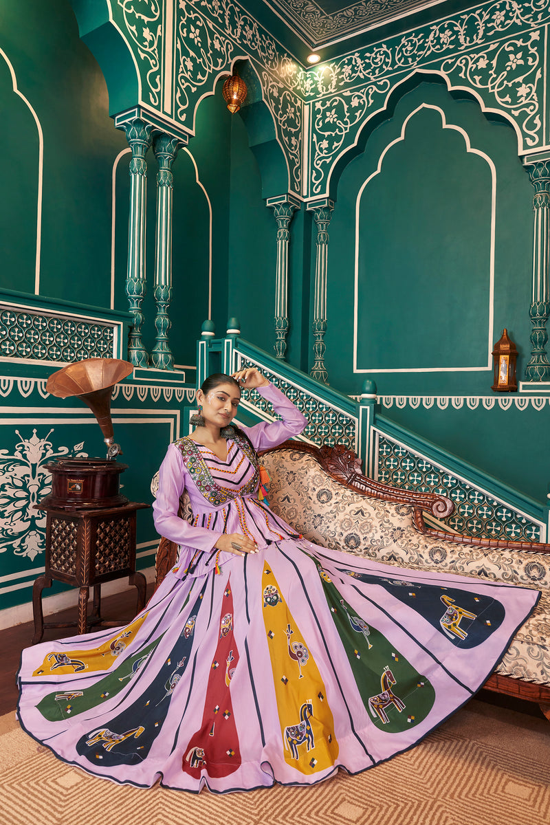 Fully stitched chaniya choli with 7.3-meter flair