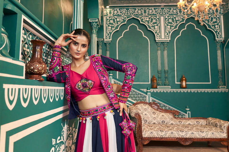 Viscose rayon Navratri chaniya choli design

