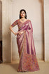 Purple Kanjivaram Jaquard Silk Handwork Designer Bridal Saree 