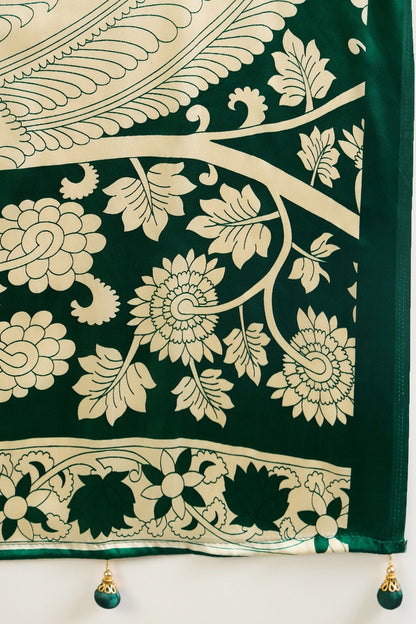 Green Pure Soft Handloom Weaving Silk Saree 