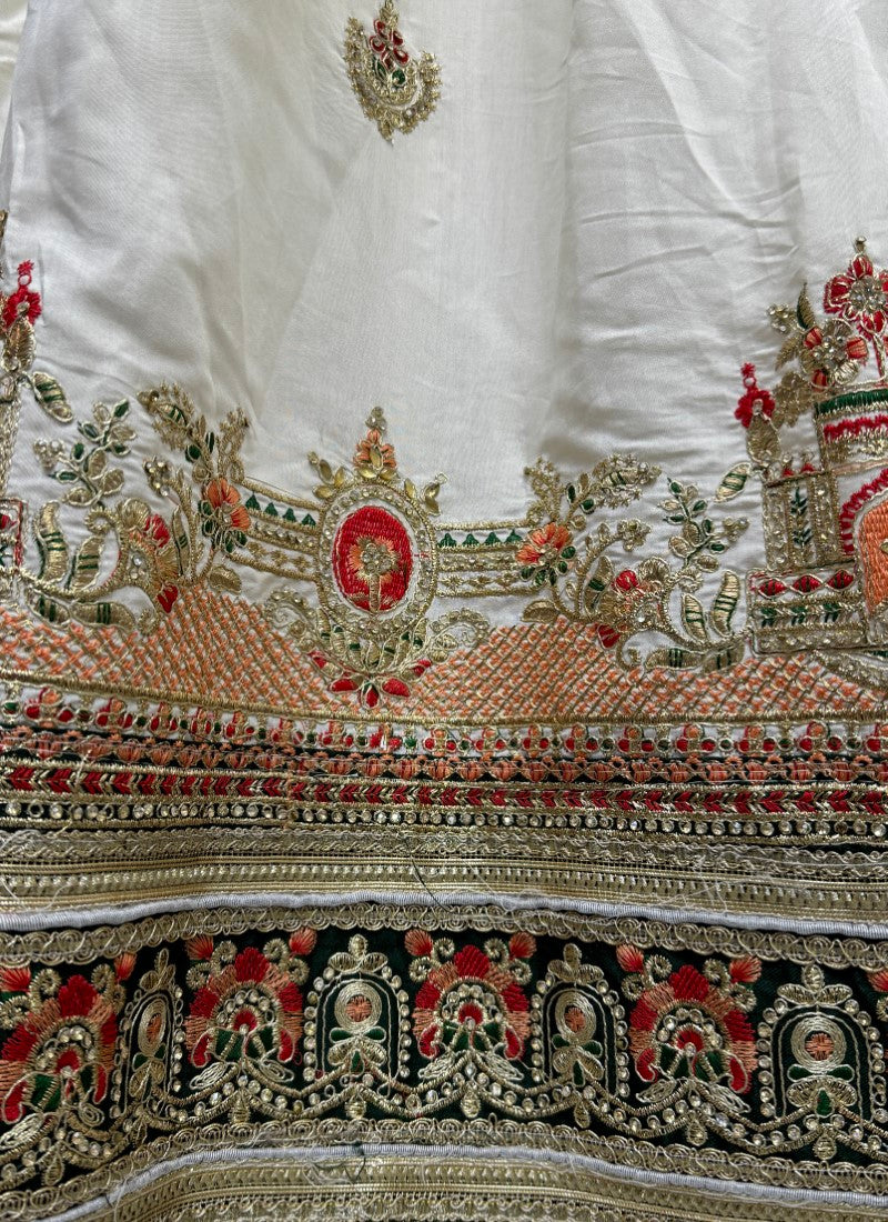 Beautiful Designer Bridal Bandhani Gadhwal Silk Lehenga Choli