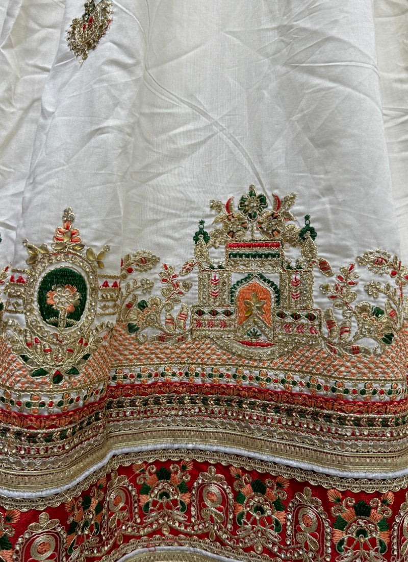 Beautiful Designer Bridal Bandhani Gadhwal Silk Lehenga Choli