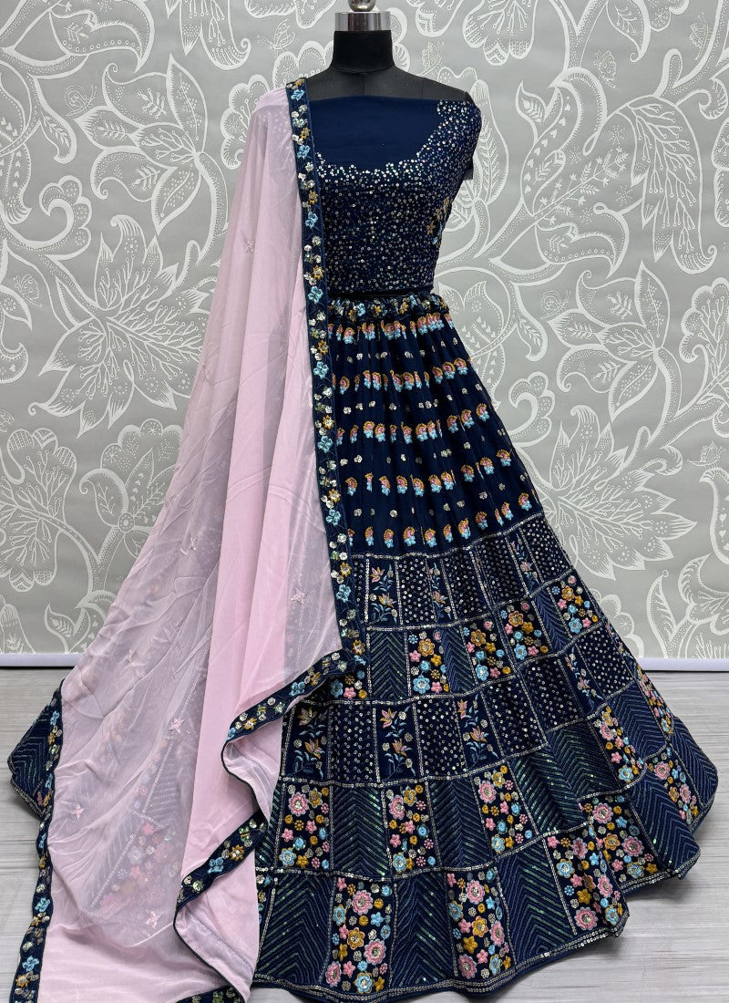 Beautiful Designer Bridal Georgette Lehenga Choli