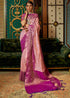 Pink Soft Silk Zari Base Handloom Soft Silk Saree Banarasi Saree Anant Tex Exports Pvt.Ltd..