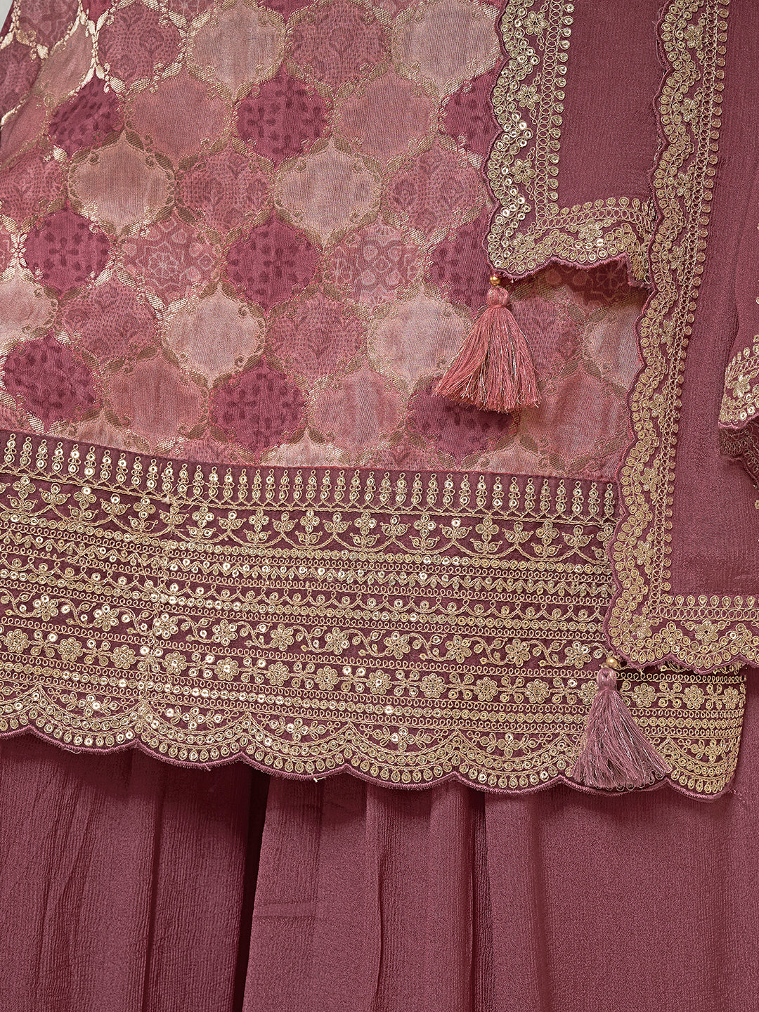 Elegant sequin embroidered Indian ethnic wear for weddings