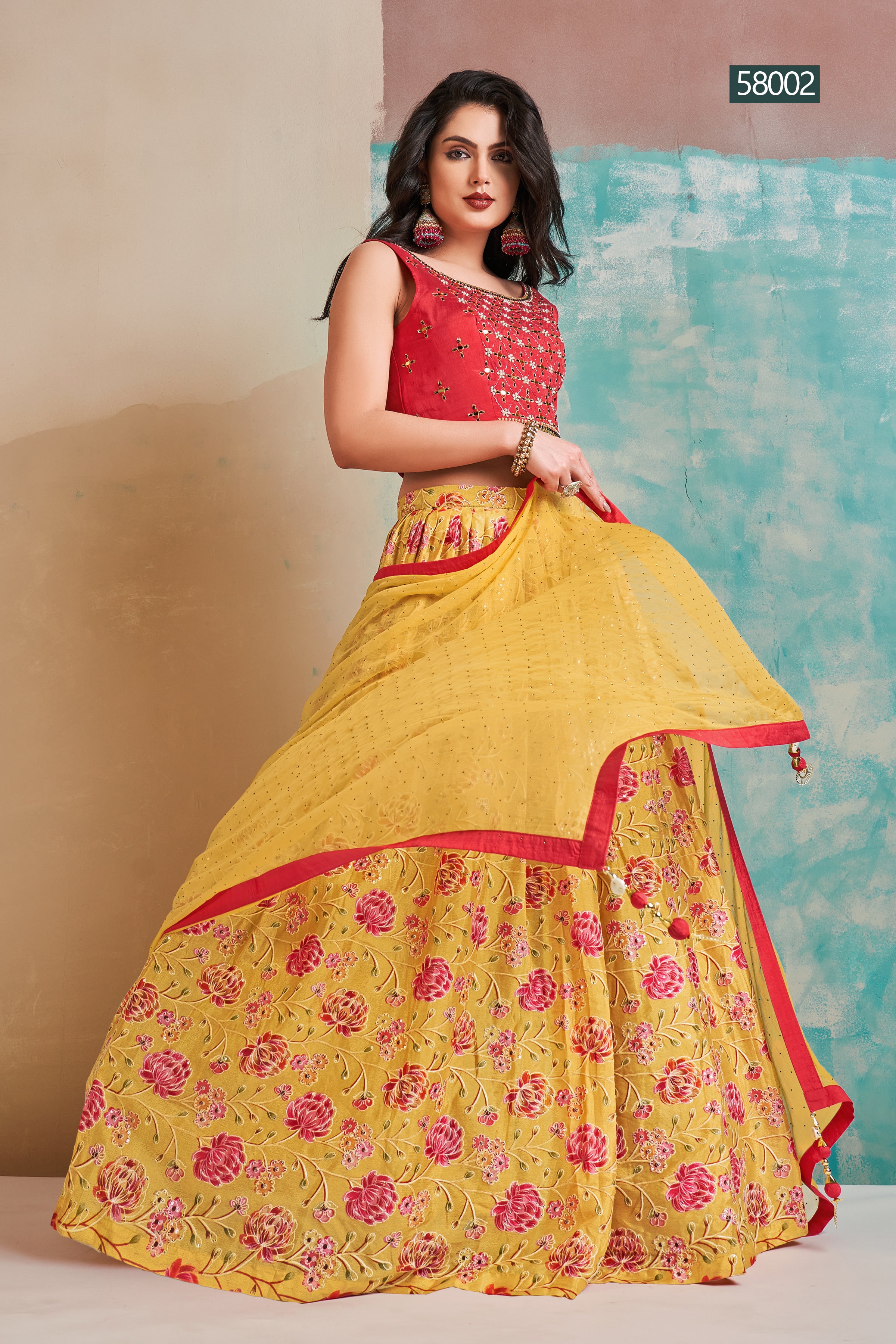 Floral Vol 6 Designer Occasion Wear Lehenga D.No 58002 - Anant Tex Exports Private Limited