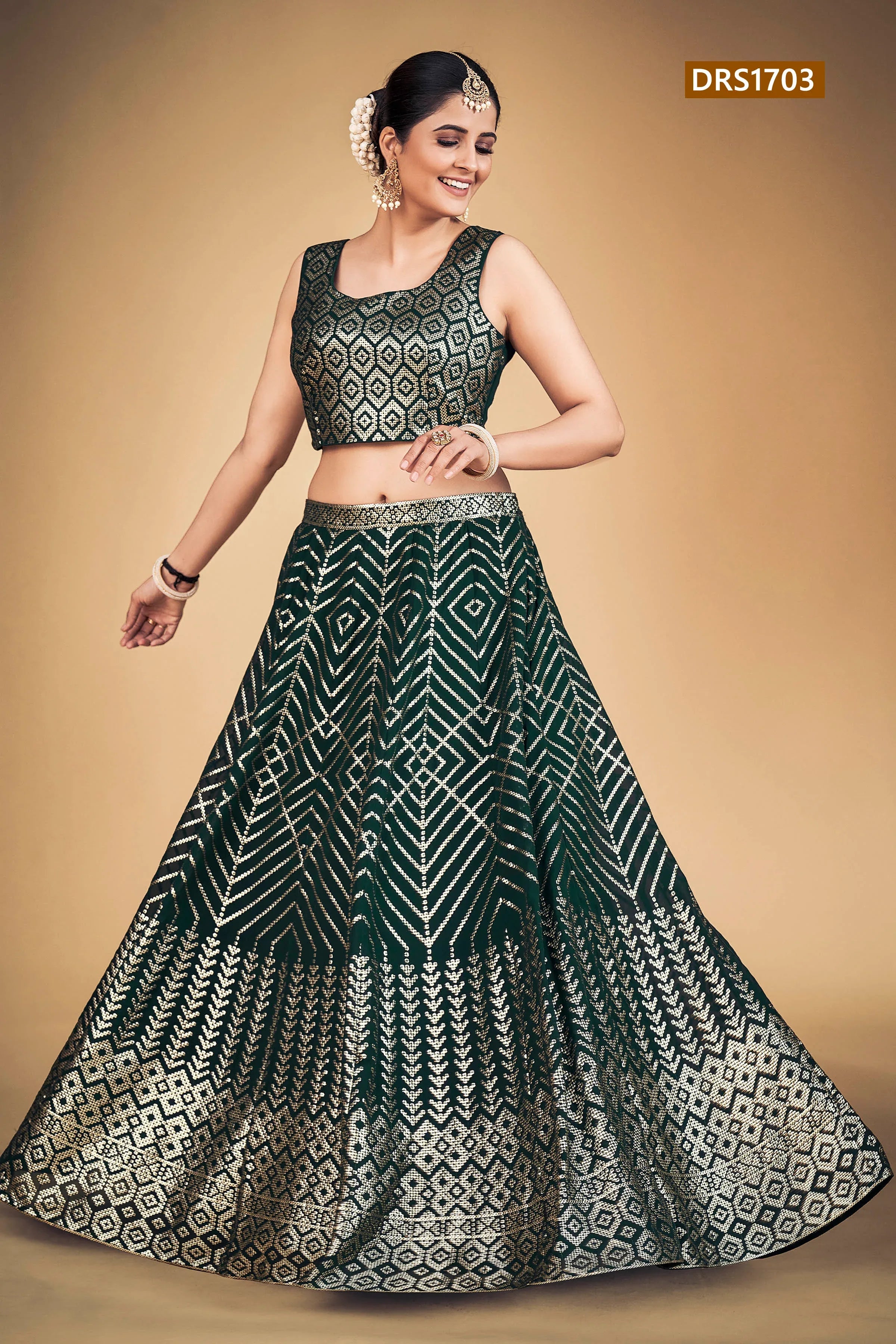 Sophia Designer Fancy Wear Lehenga D.No 1703 - Anant Exports