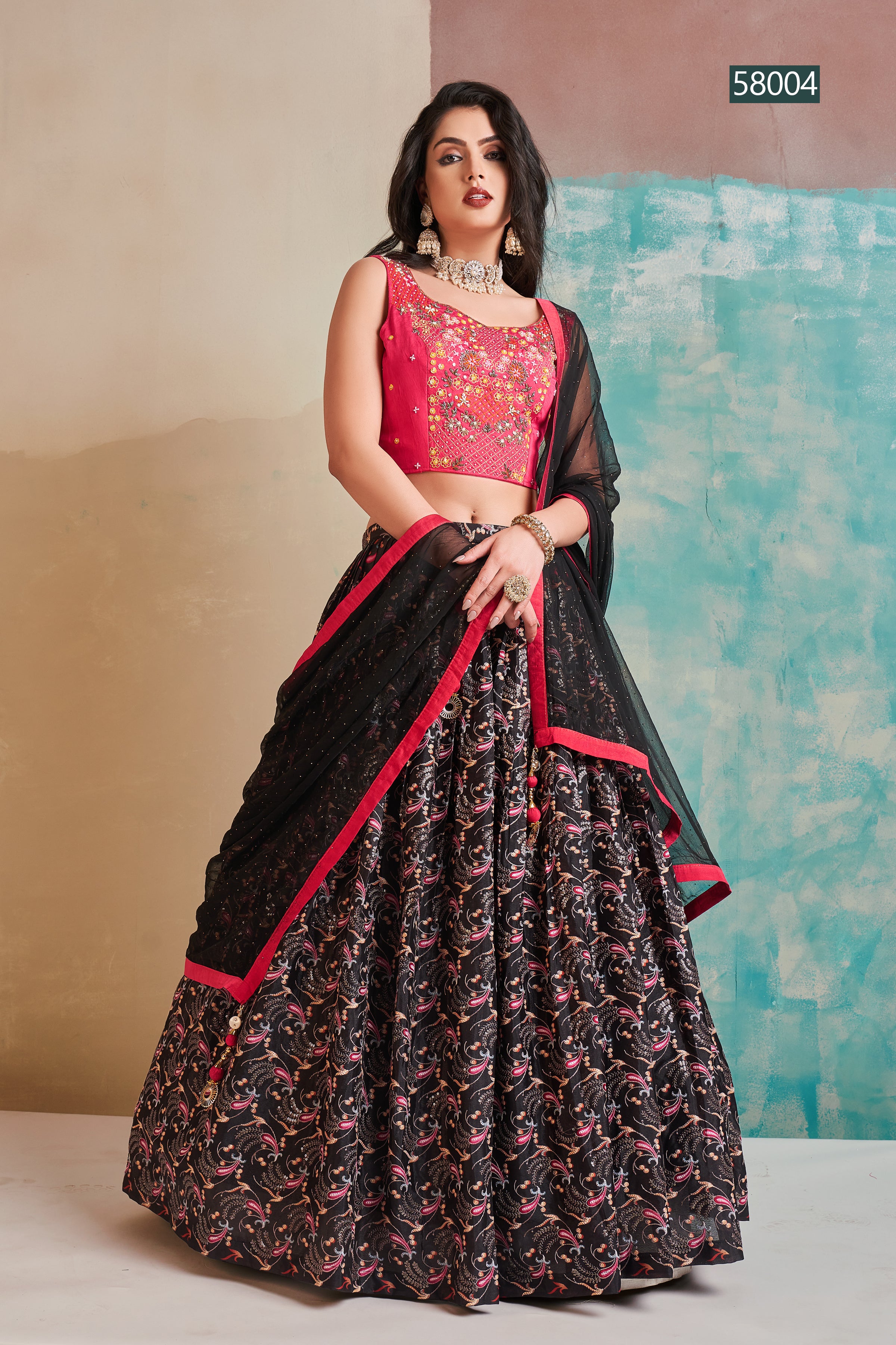 Floral Vol 6 Designer Occasion Wear Lehenga D.No 58004 - Anant Tex Exports Private Limited