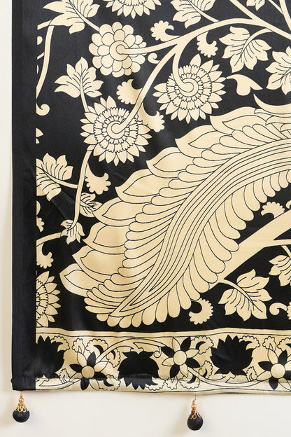 Black Pure Soft Handloom Weaving Silk Saree 