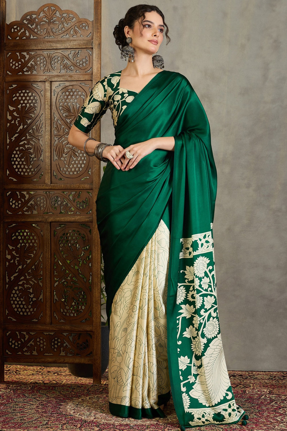 Green Pure Soft Handloom Weaving Silk Saree ##color## Banarasi Saree with premium fabric and embroidery