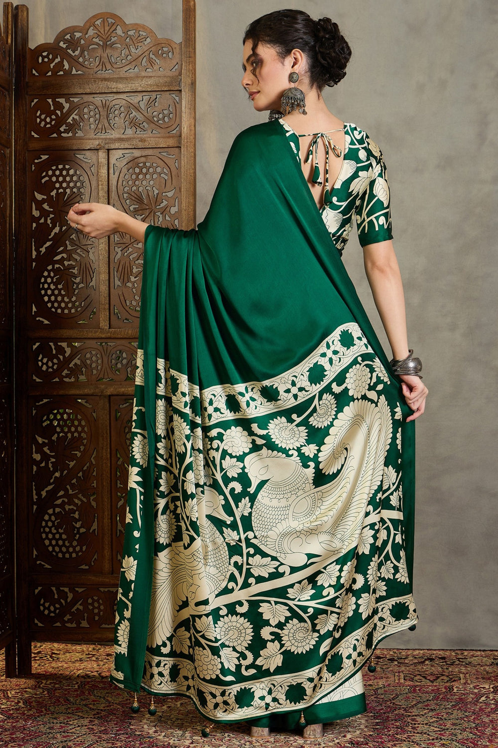 Green Pure Soft Handloom Weaving Silk Saree 