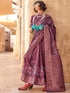 Purple Soft Georgette Floral Printed Saree Georgette Saree Anant Tex Exports Pvt.Ltd..
