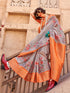 Grey Soft Georgette Floral Printed Saree Georgette Saree Anant Tex Exports Pvt.Ltd..