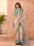 Beige Soft Georgette Floral Printed Saree Georgette Saree Anant Tex Exports Pvt.Ltd..