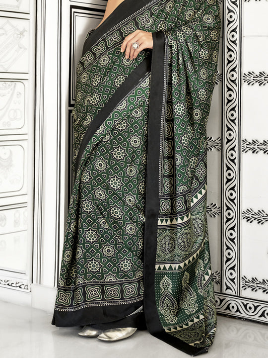 Ajrak Print Saree