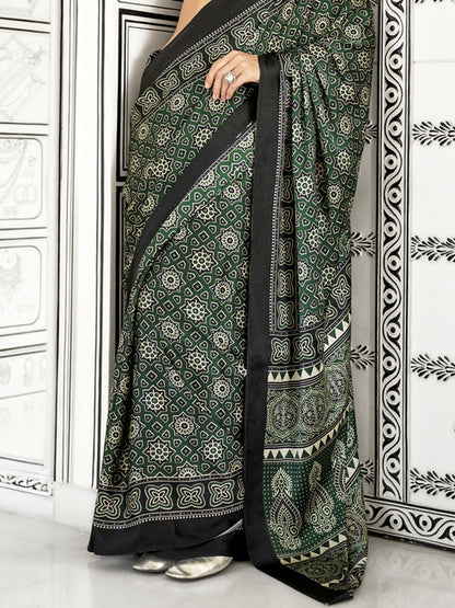 Ajrak Print Saree