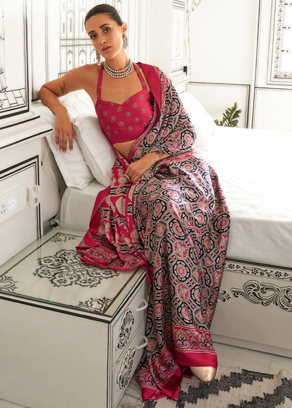 Ajrakh Saree