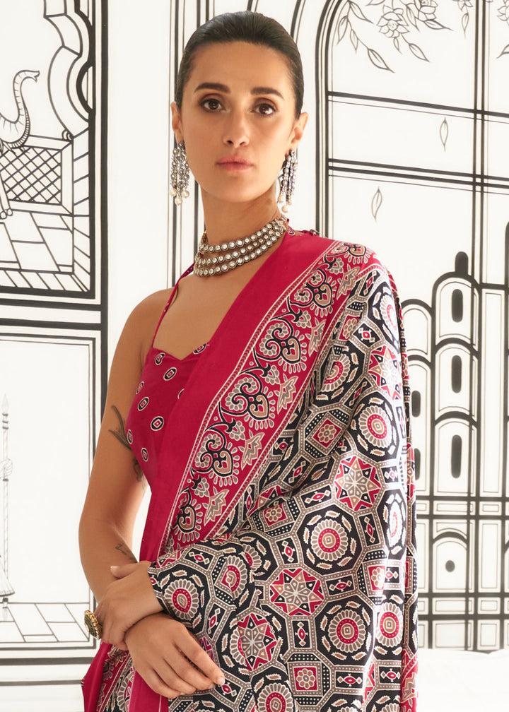 Ajrakh Saree
