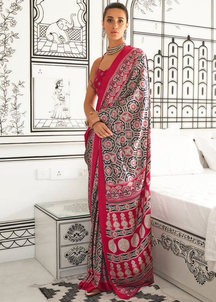 Ajrakh Saree