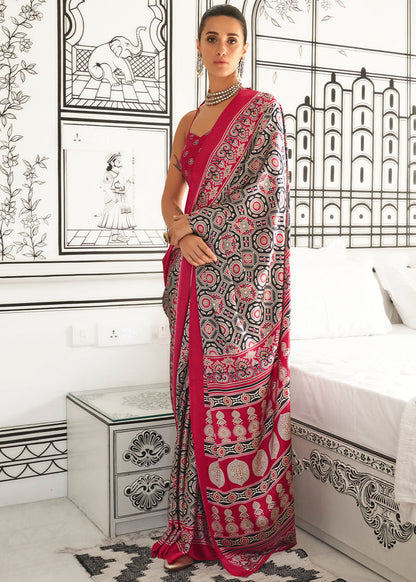 Ajrakh Saree