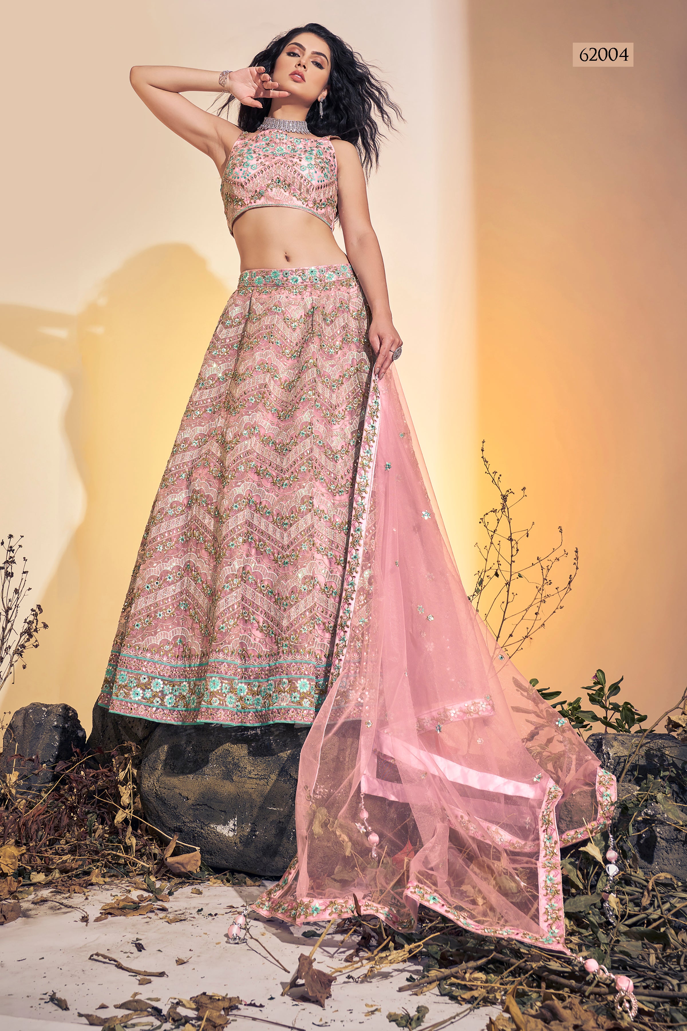Floral Vol 8 Designer Occasion Wear Lehenga D.No 62004 - Anant Tex Exports Private Limited