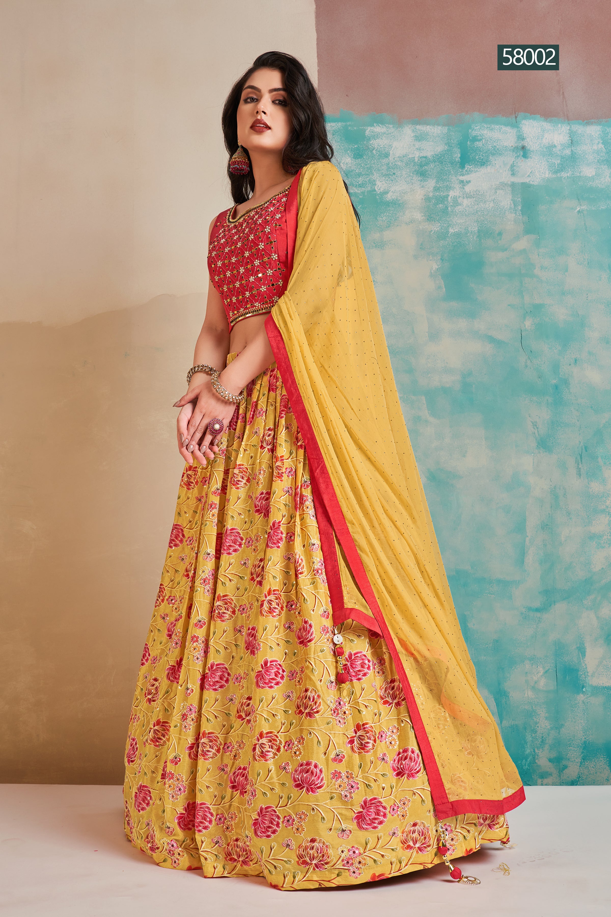 Floral Vol 6 Designer Occasion Wear Lehenga D.No 58002 - Anant Tex Exports Private Limited