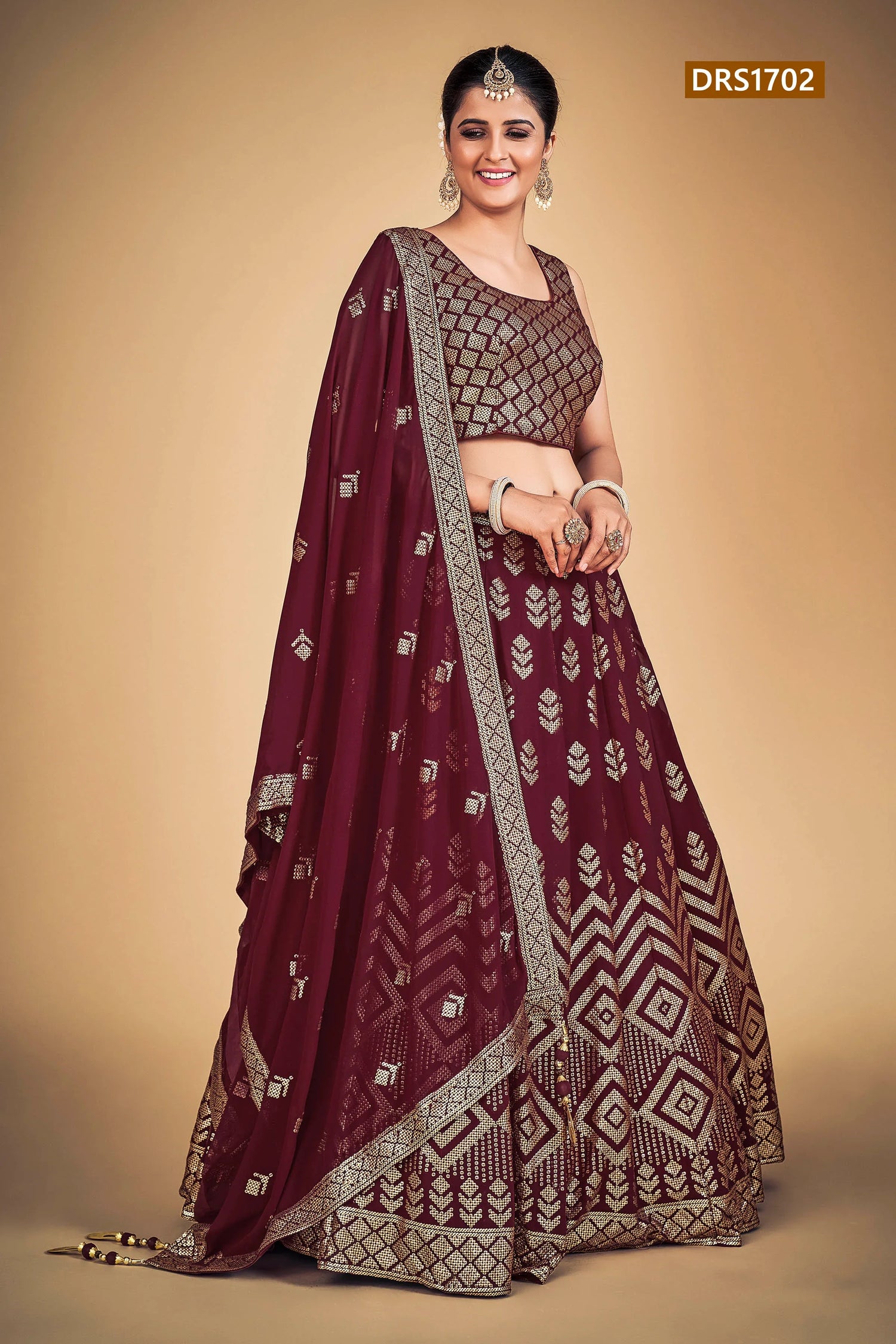 Sophia Designer Fancy Wear Lehenga D.No 1702 - Anant Exports