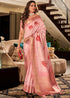 Pink Banarasi Digital Printed Soft Silk Saree 