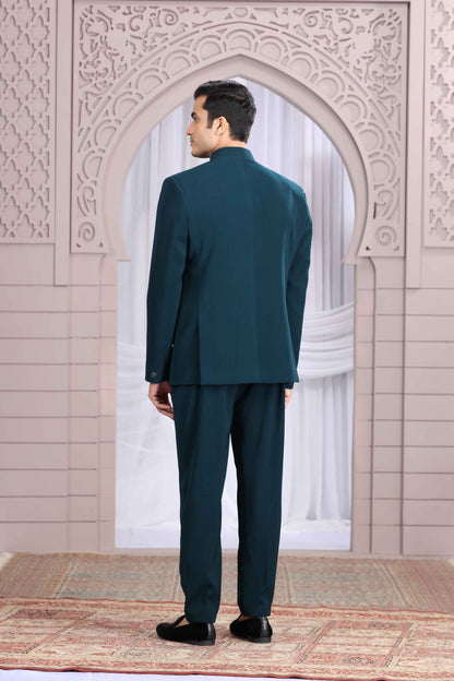 Dark Green Designer Jodhpuri Suit for Men with Hand Work Jodhpuri suit Anant Tex Exports Pvt.Ltd..