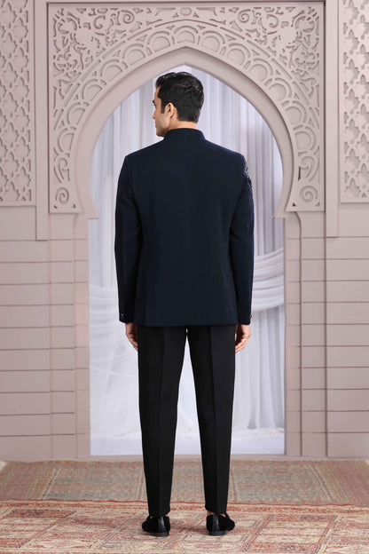 Navy Blue Jodhpuri Suit for Men with Hand Work Jodhpuri suit Anant Tex Exports Pvt.Ltd..