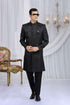 Black Velvet Embossed Embroidered Sherwani for Men Sherwani for Men Anant Tex Exports Pvt.Ltd..