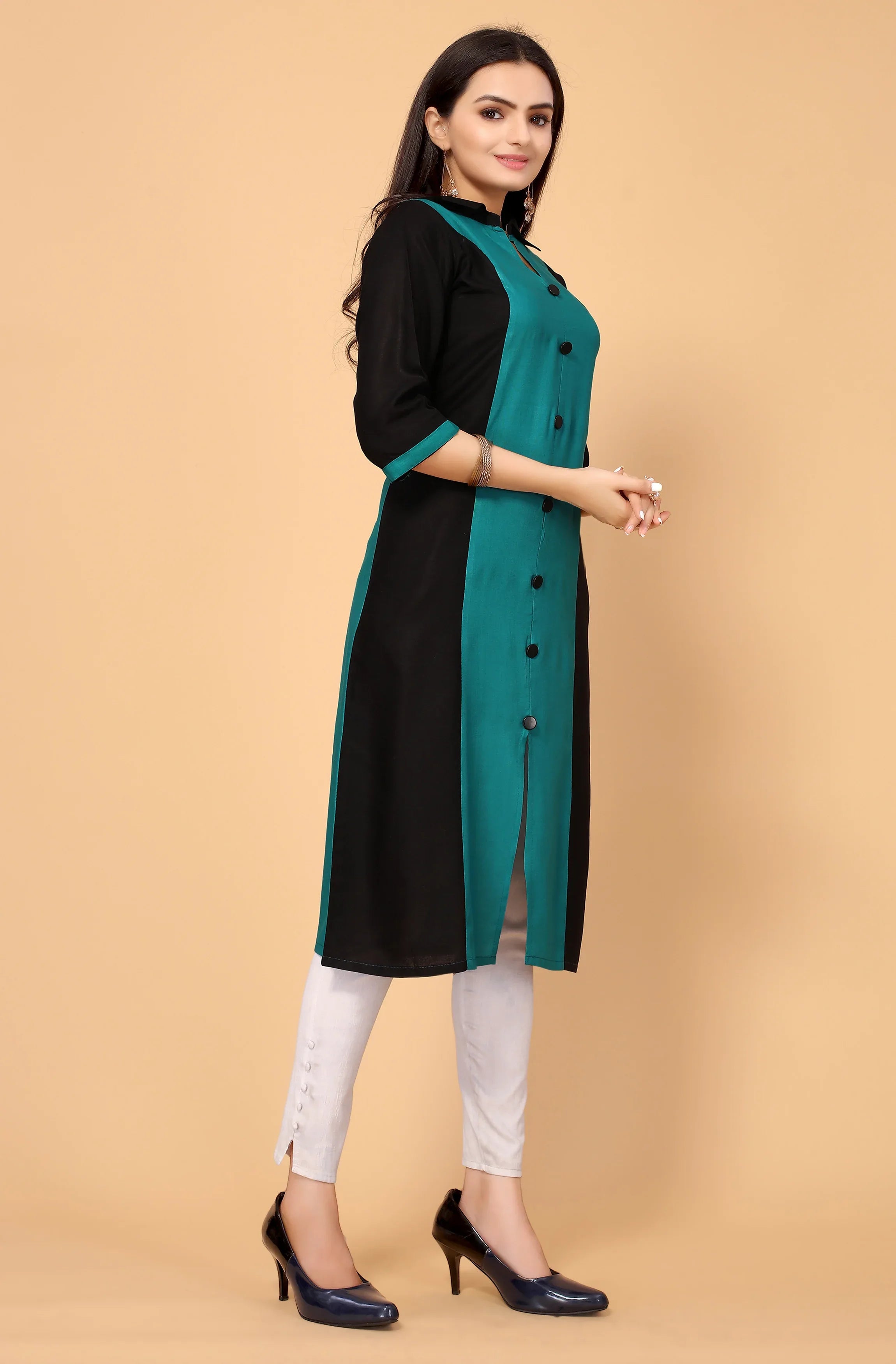 NEMI FESTIVE WEAR RAYON KURTI - Anant Exports