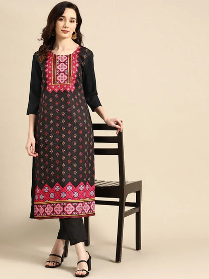 NAINA FESTIVE WEAR POLY CHANDERI KURTI - Anant Exports