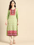 NAINA FESTIVE WEAR POLY CHANDERI KURTI - Anant Exports