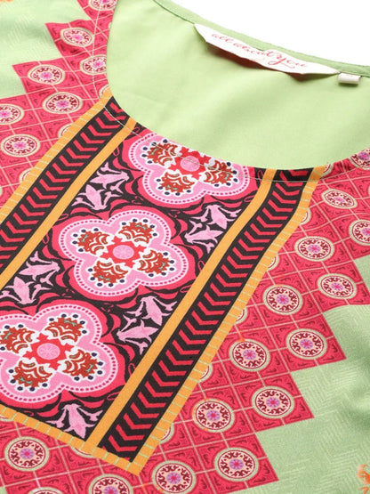 NAINA FESTIVE WEAR POLY CHANDERI KURTI - Anant Exports