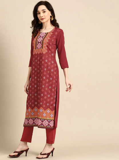 NAINA FESTIVE WEAR POLY CHANDERI KURTI - Anant Exports