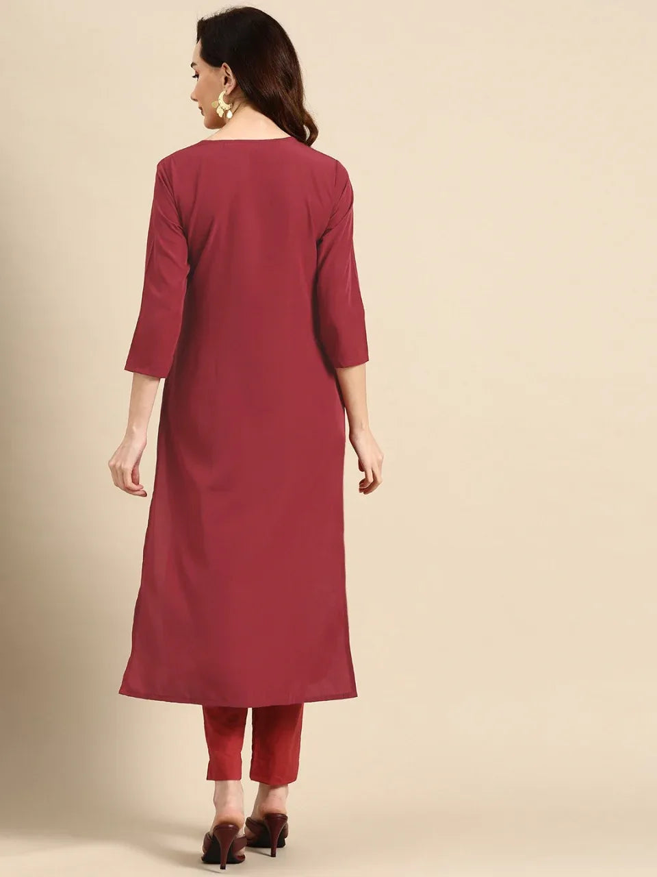 NAINA FESTIVE WEAR POLY CHANDERI KURTI - Anant Exports