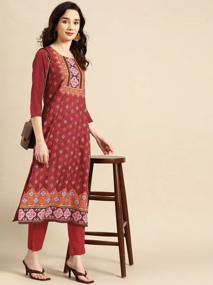NAINA FESTIVE WEAR POLY CHANDERI KURTI - Anant Exports