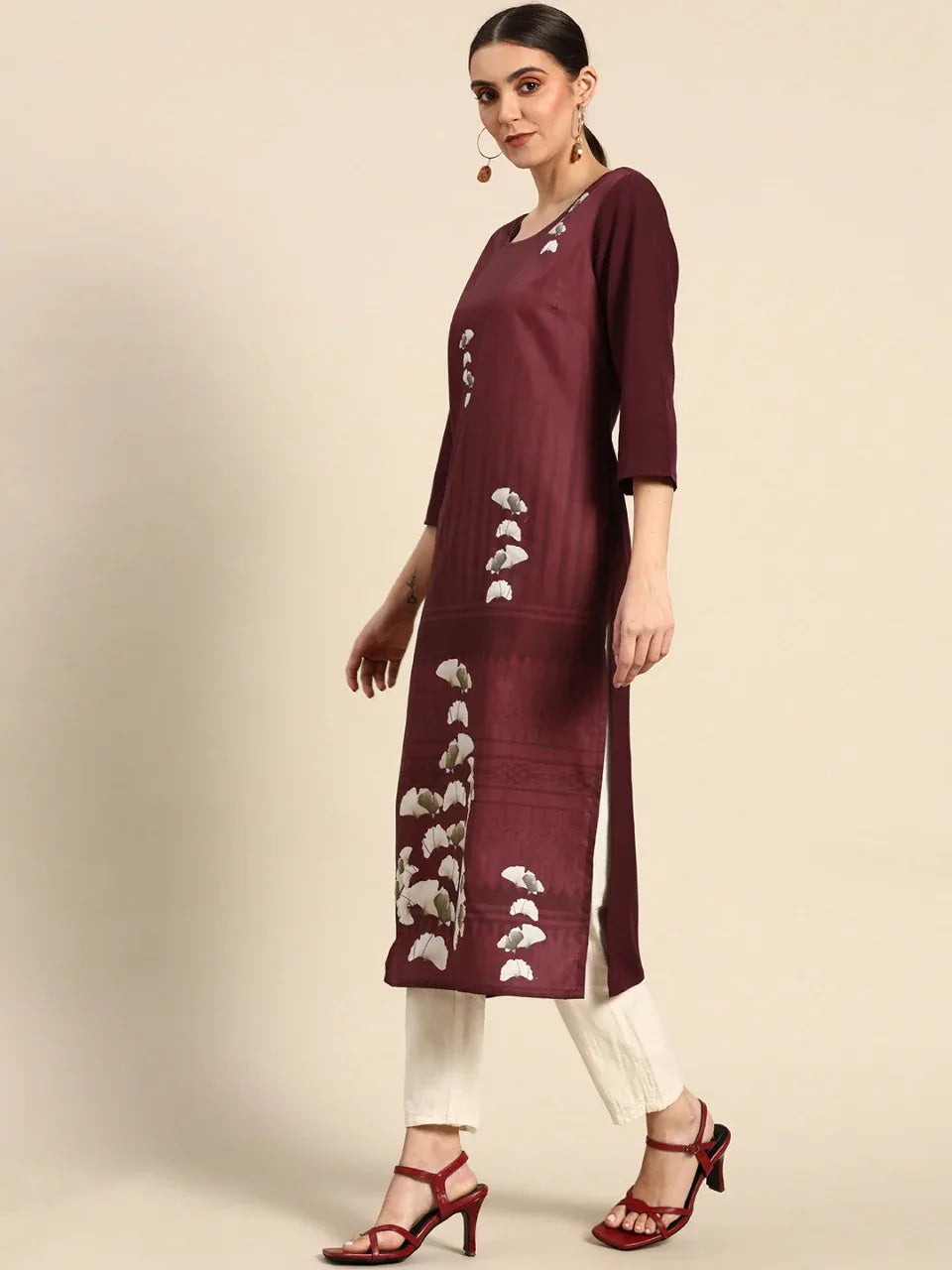 NAINA FESTIVE WEAR POLY CHANDERI KURTI - Anant Exports