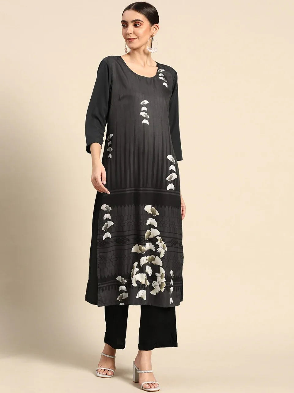 NAINA FESTIVE WEAR POLY CHANDERI KURTI - Anant Exports