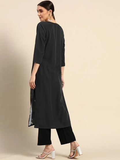 NAINA FESTIVE WEAR POLY CHANDERI KURTI - Anant Exports